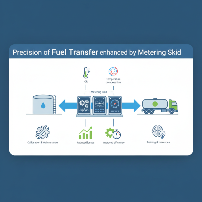 How does a metering skid enhance fuel transfer precision?