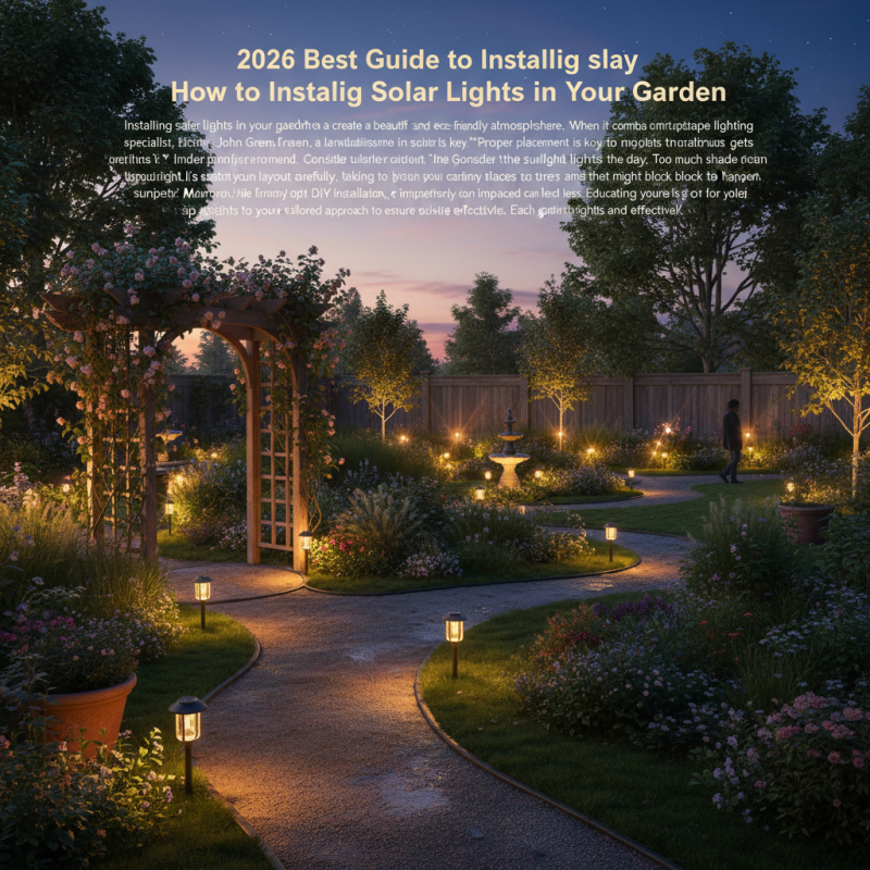 2026 Best Guide to Installing Solar Lights in Your Garden