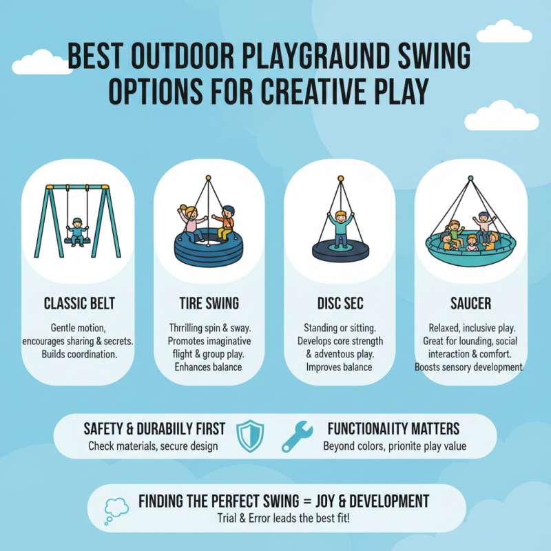 Best Outdoor Playground Swing Options for Creative Play?