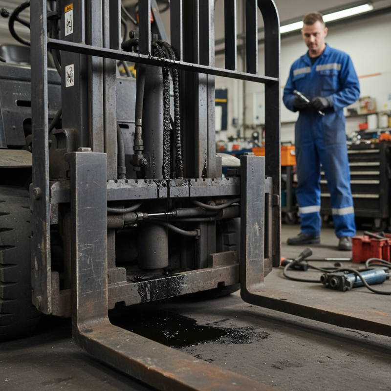 How to Fix a Forklift Mast Leaking Hydraulic Oil?