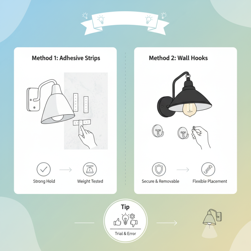 How to Install a Wall Lamp Without Drilling Easily?