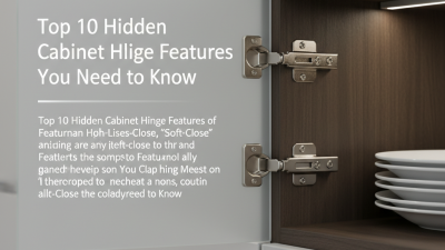 Top 10 Hidden Cabinet Hinge Features You Need to Know?