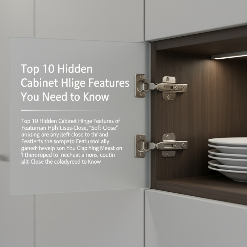 Top 10 Hidden Cabinet Hinge Features You Need to Know?