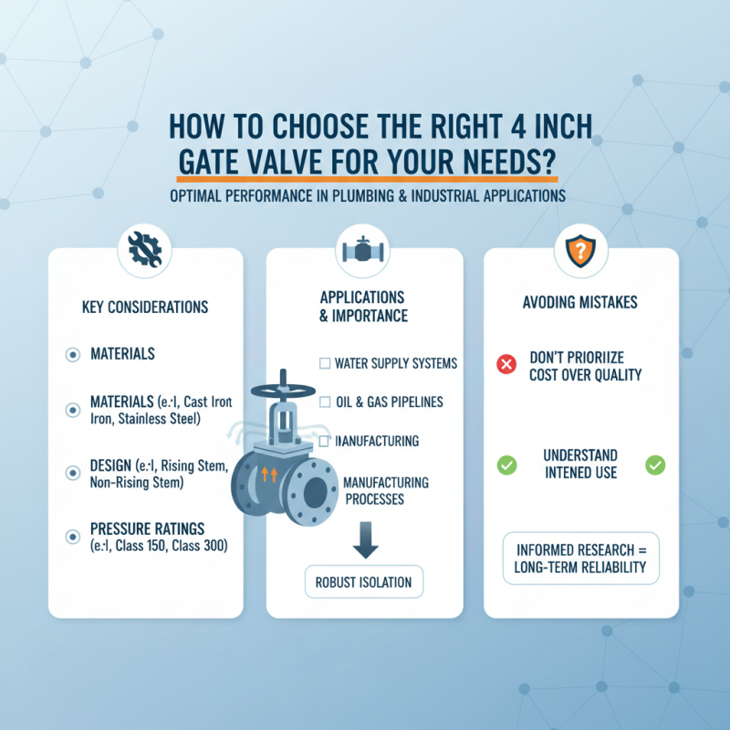 How to Choose the Right 4 Inch Gate Valve for Your Needs?