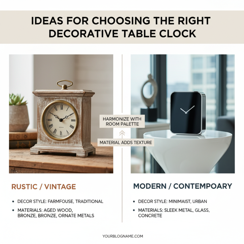 Best Decorative Table Clock Ideas for Stylish Home Decor?
