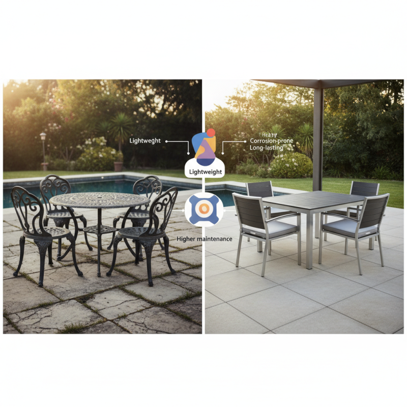 How to Choose Aluminum Over Iron for Your Patio Sets?