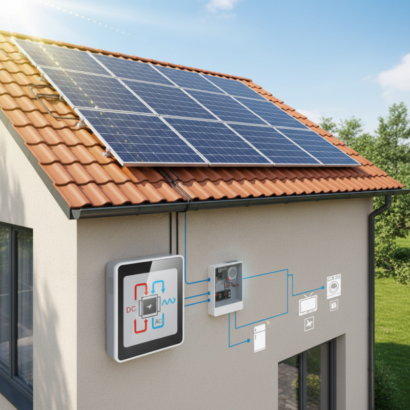How does a solar inverter function in a solar power system?
