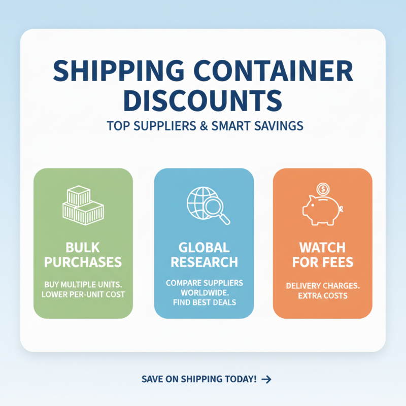 Best Discounts on Shipping Containers for Global Buyers?