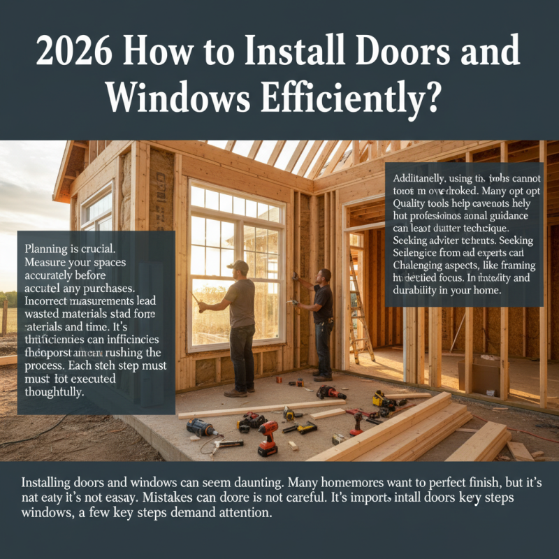 2026 How to Install Doors and Windows Efficiently?