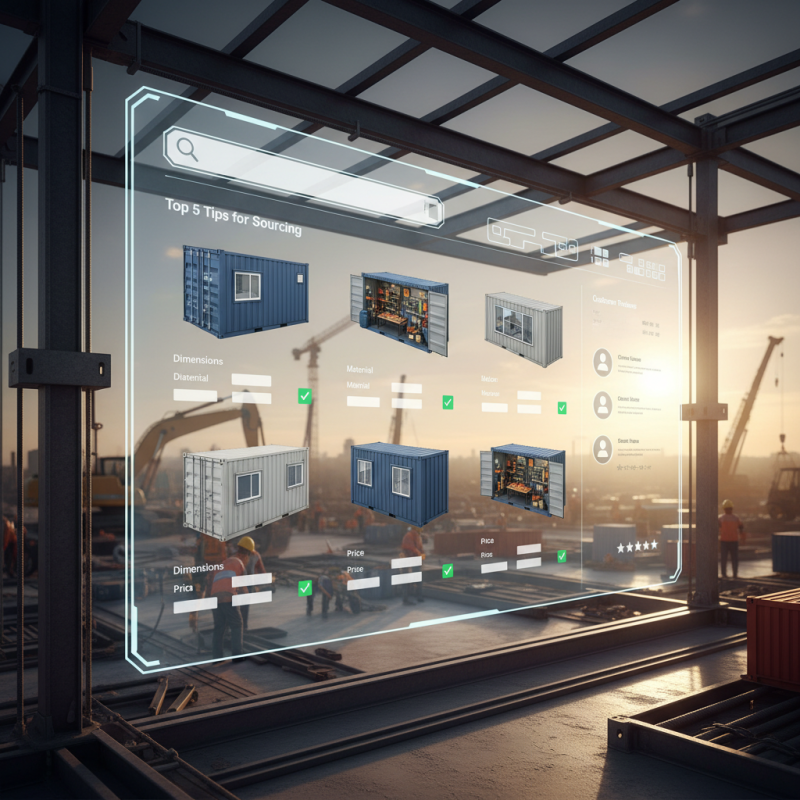 Top 5 Tips for Sourcing Construction Containers Online