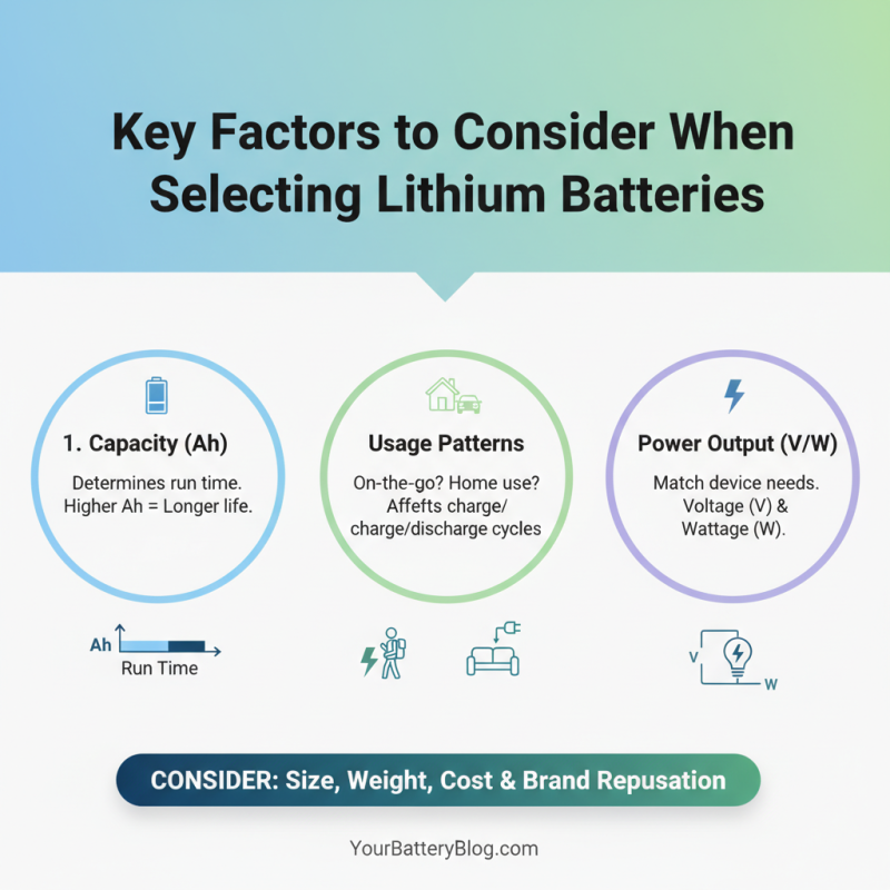 How to Choose the Best Lithium Batteries for Your Needs?