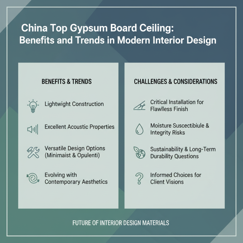 China Top Gypsum Board Ceiling Benefits and Trends in Modern Interior Design?