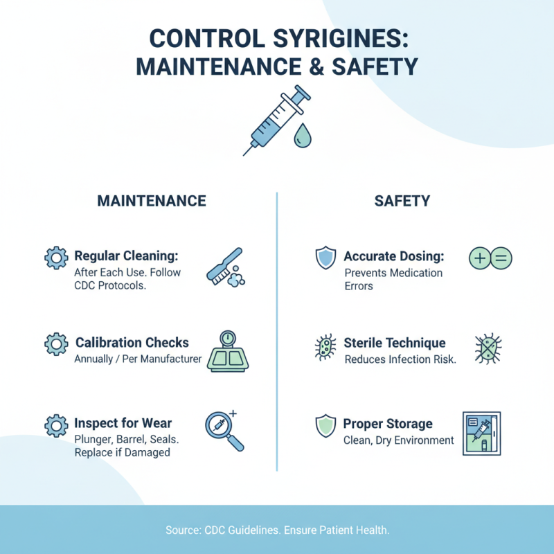 What is a control syringe and how is it used?