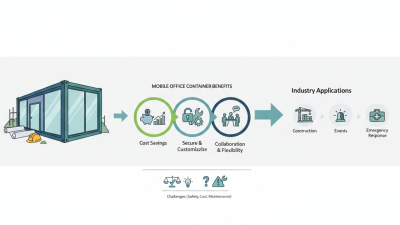 What is a mobile office container and its benefits for businesses?
