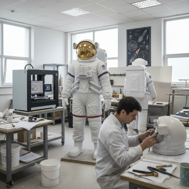 How are life-size astronaut statues made for 2026 events?