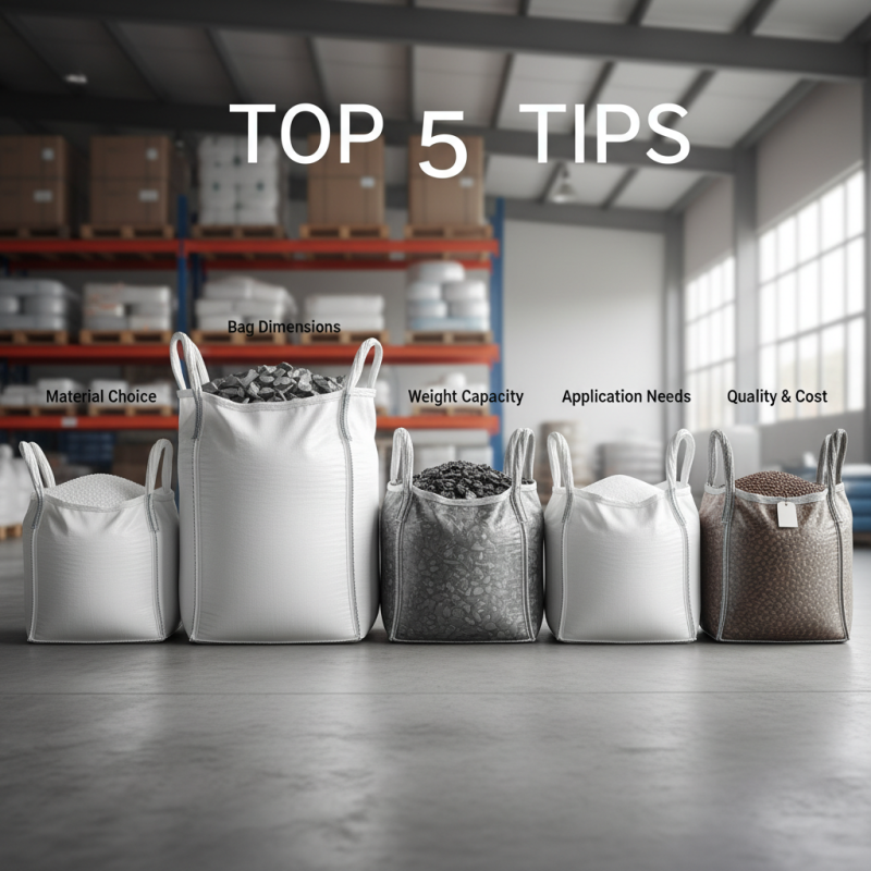 Top 5 Tips for Choosing the Best FIBC Bags for Your Needs