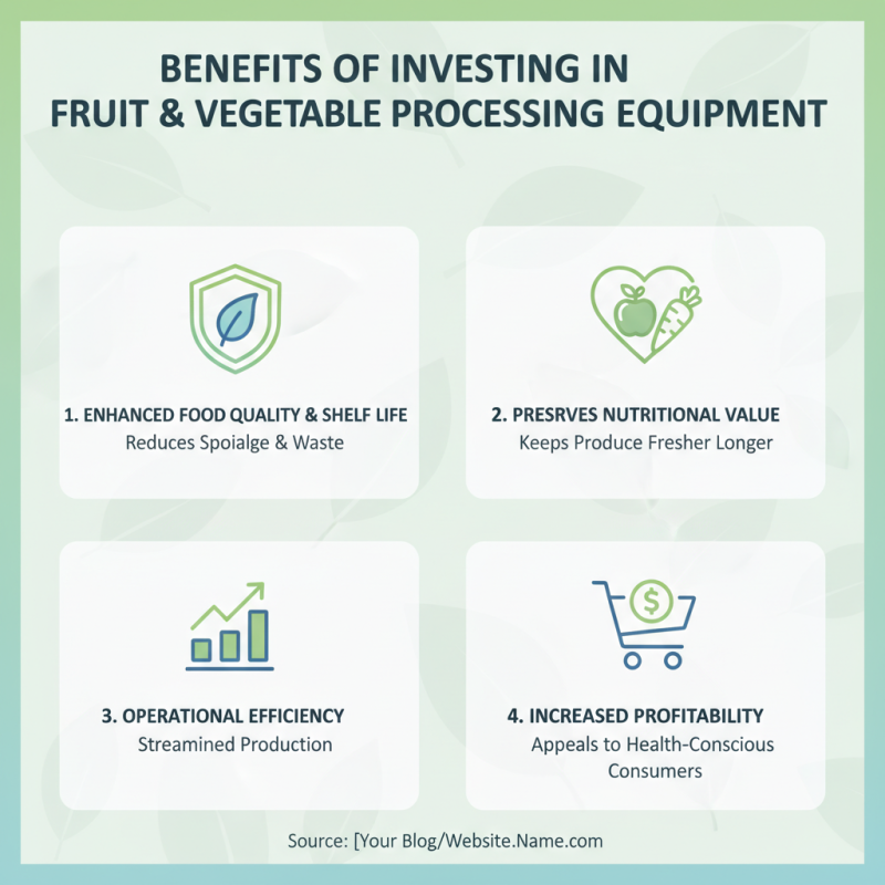 Why Invest in Fruit and Vegetable Processing Equipment?