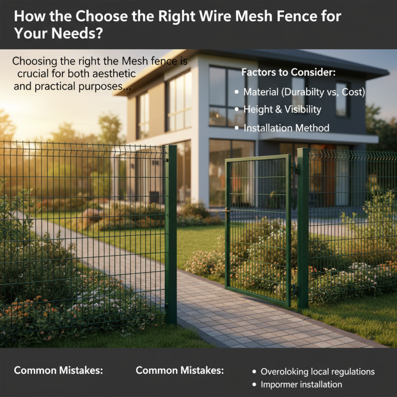 How to Choose the Right Wire Mesh Fence for Your Needs?