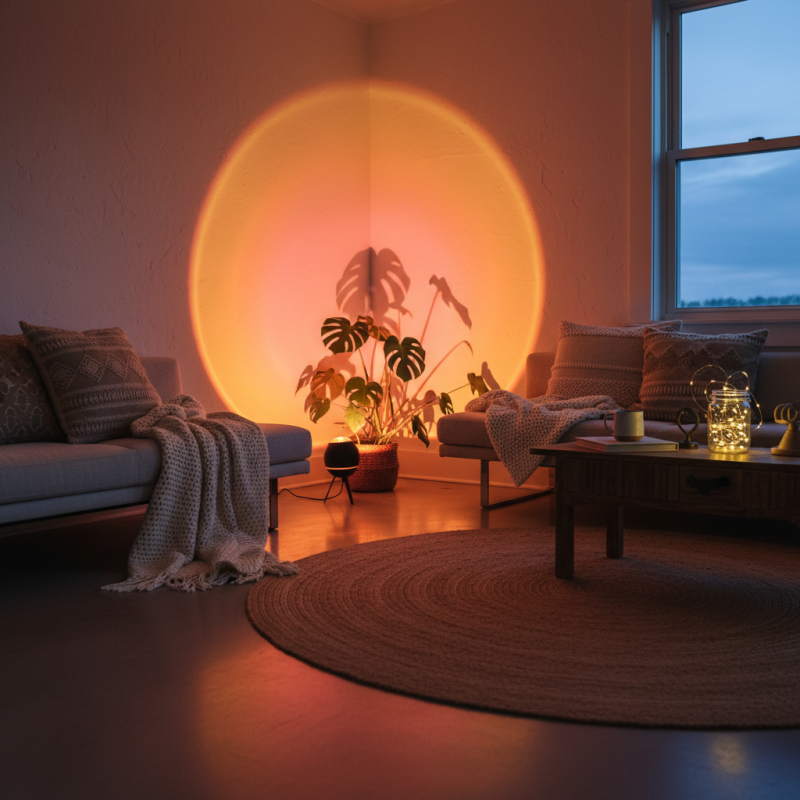 How to Use a Sunset Lamp for Aesthetic Room Decor Ideas?