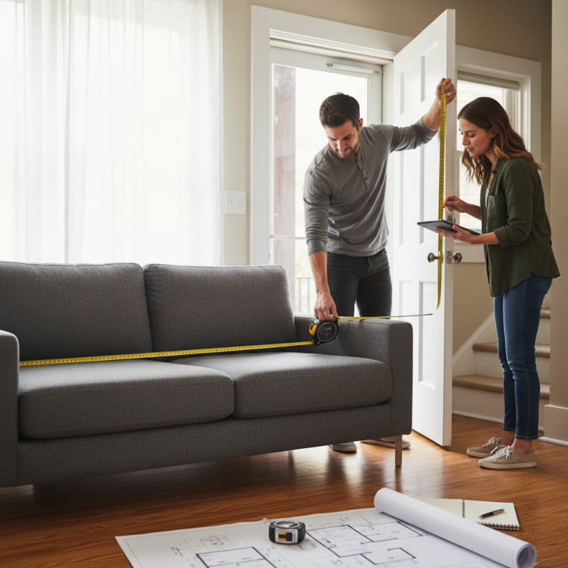 How to measure your sofa for door fit before delivery?