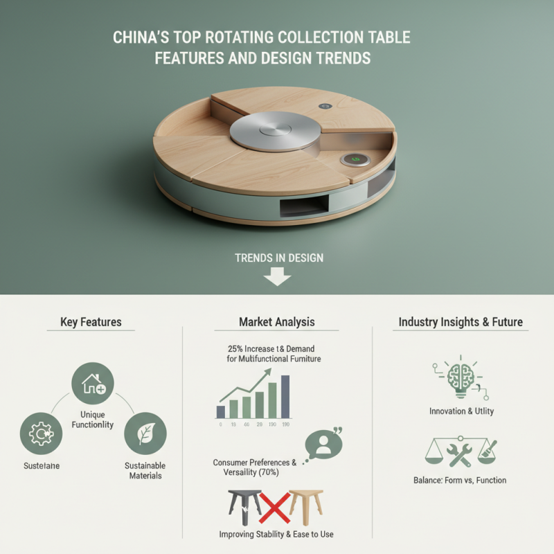 China Top Rotating Collection Table Features and Trends in Design?