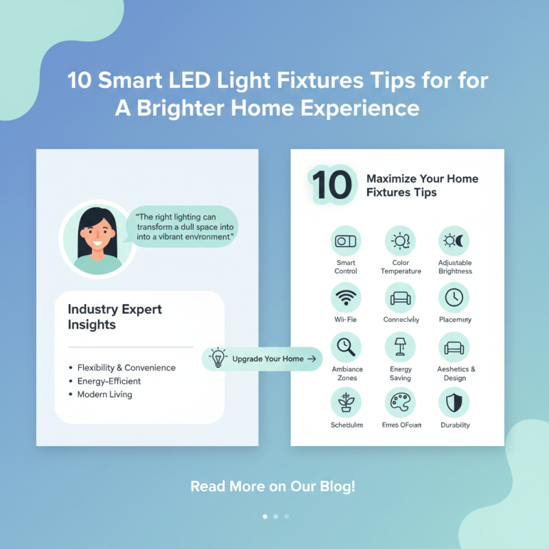 10 Smart Led Light Fixtures Tips for a Brighter Home Experience?