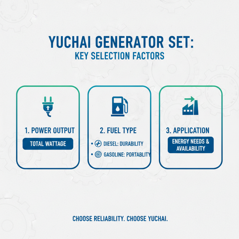 How to Choose the Right Yuchai Generator Set for Your Needs?