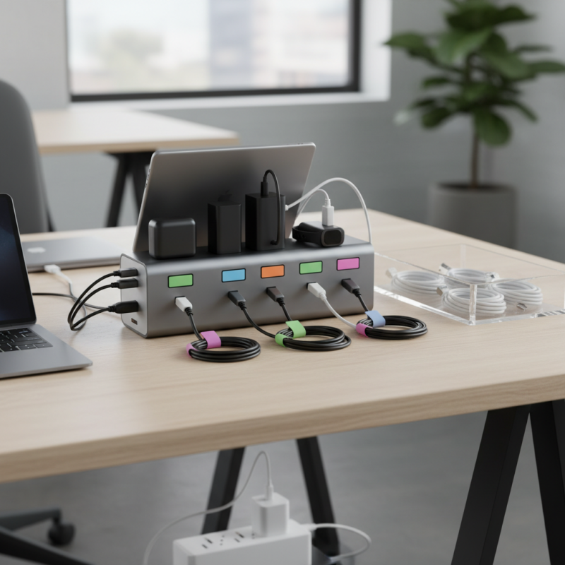 How to effectively organize multiple chargers in your office?