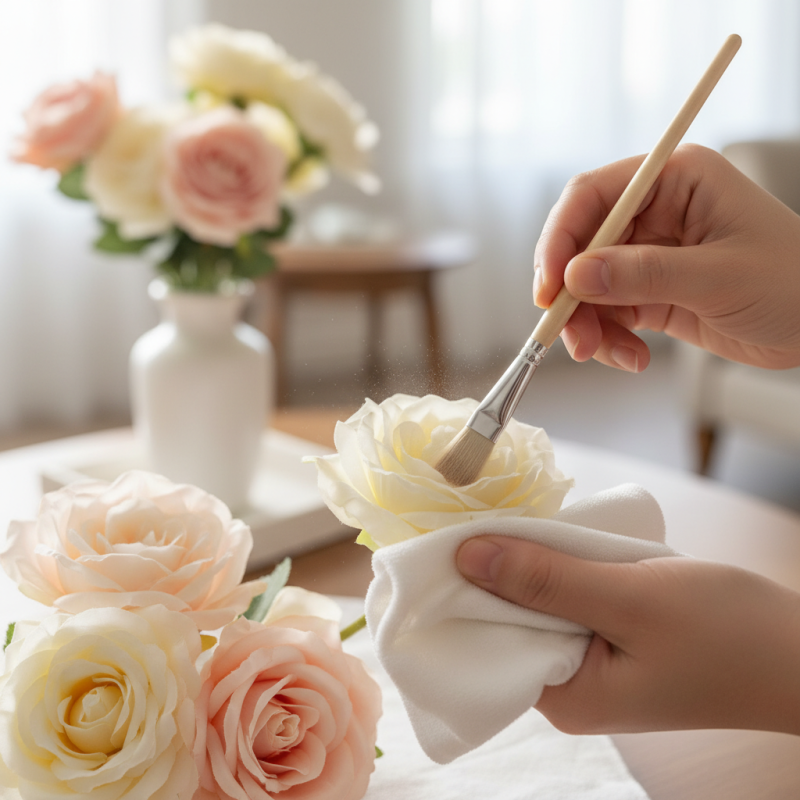 How to Clean Dust Off Delicate Silk Flower Petals?