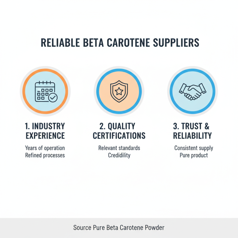 How to Choose Reliable Pure Beta Carotene Powder Suppliers?