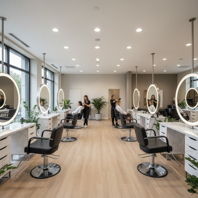 How Much Space Is Needed Between Hair Salon Stations?