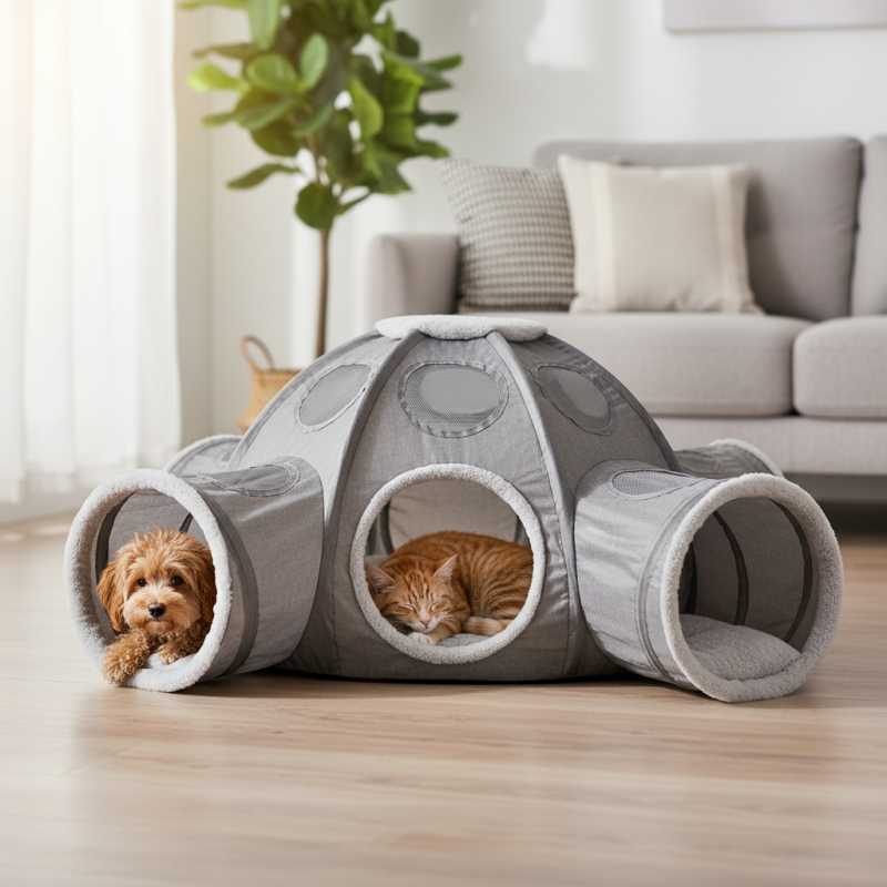 China Top Pet Bed Tent Tunnel for Cozy Cat and Dog Retreats?