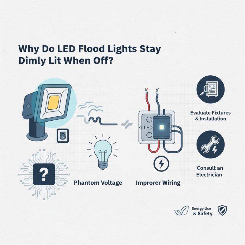 Why Do LED Flood Lights Stay Dimly Lit When Off?