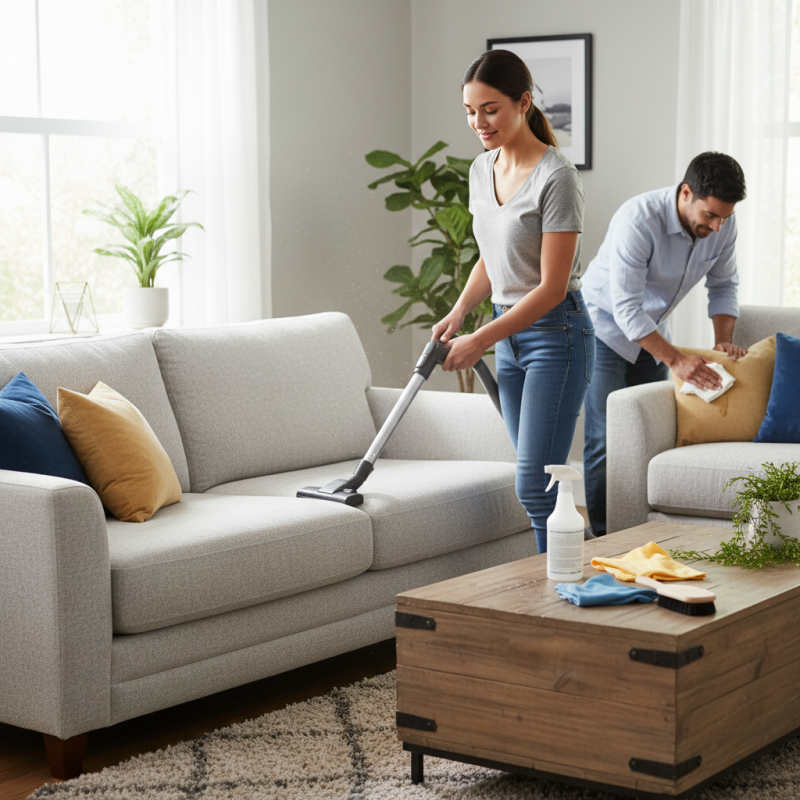 How to Clean Fabric Living Room Furniture Effectively?