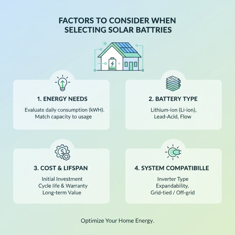 How to Choose the Best Solar Batteries for Your Home Energy Needs?
