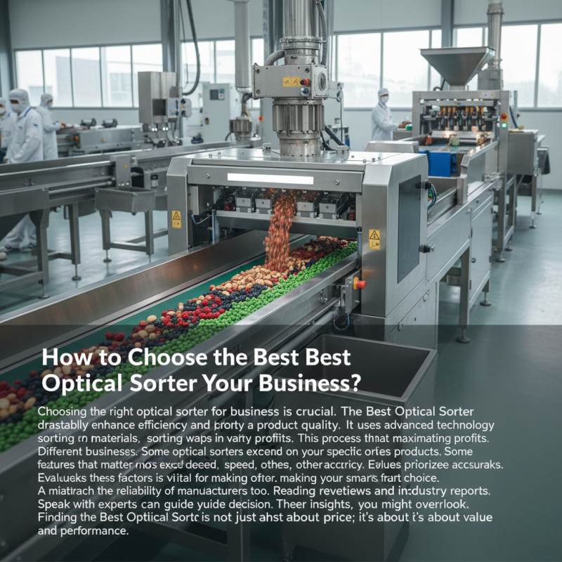 How to Choose the Best Optical Sorter for Your Business?