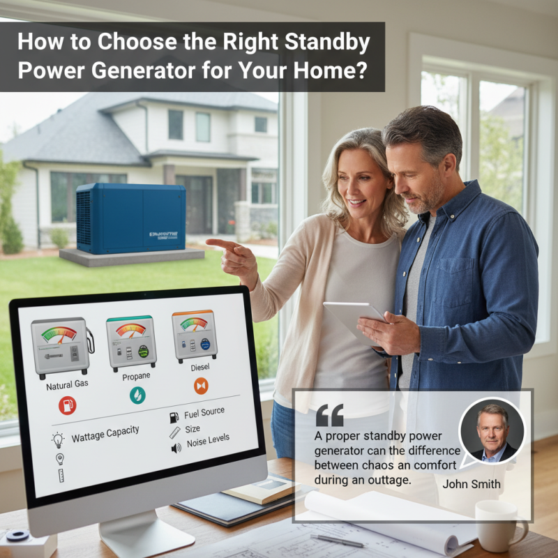 How to Choose the Right Standby Power Generator for Your Home?