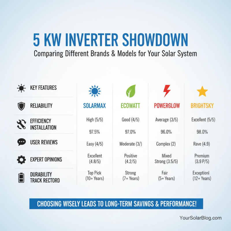How to Choose the Best 5 Kw Inverter for Your Needs?