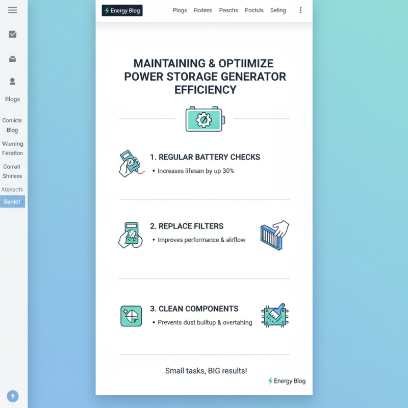 Top 10 Best Power Storage Generators for Reliable Energy Supply?