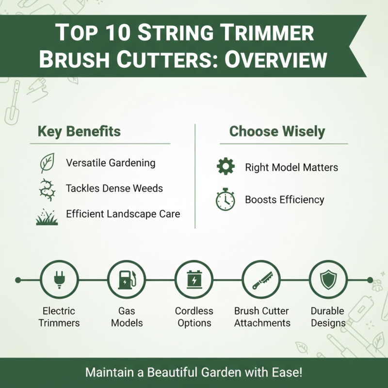 Top 10 String Trimmer Brush Cutter Models for Your Gardening Needs