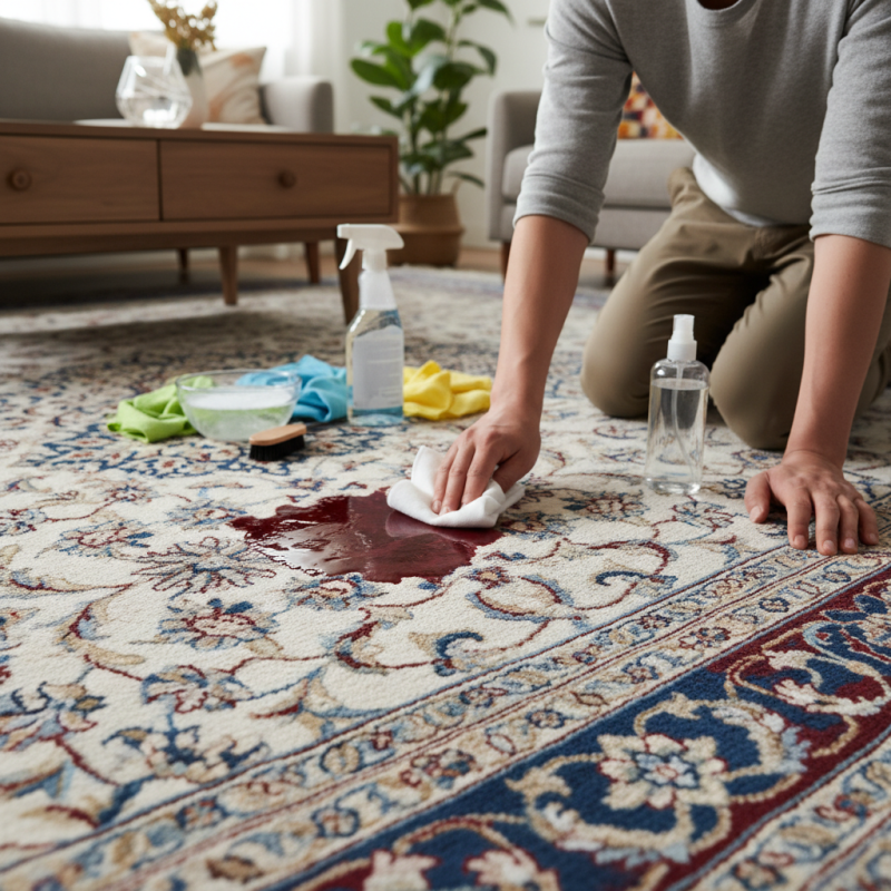 How to Remove Stains from Decorative Home Carpets Easily?