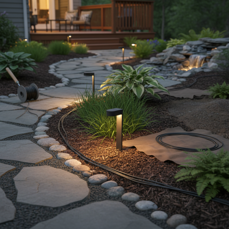 How to Hide Outdoor Lighting Wires on the Ground Effectively?