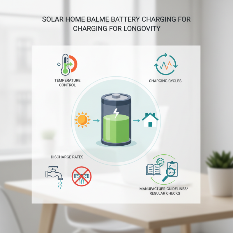 How to Properly Charge a Solar Home Battery for Maximum Life?