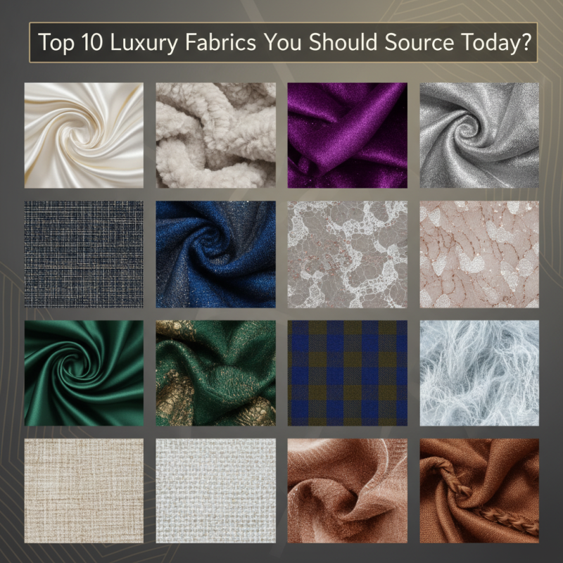 Top 10 Luxury Fabrics You Should Source Today?