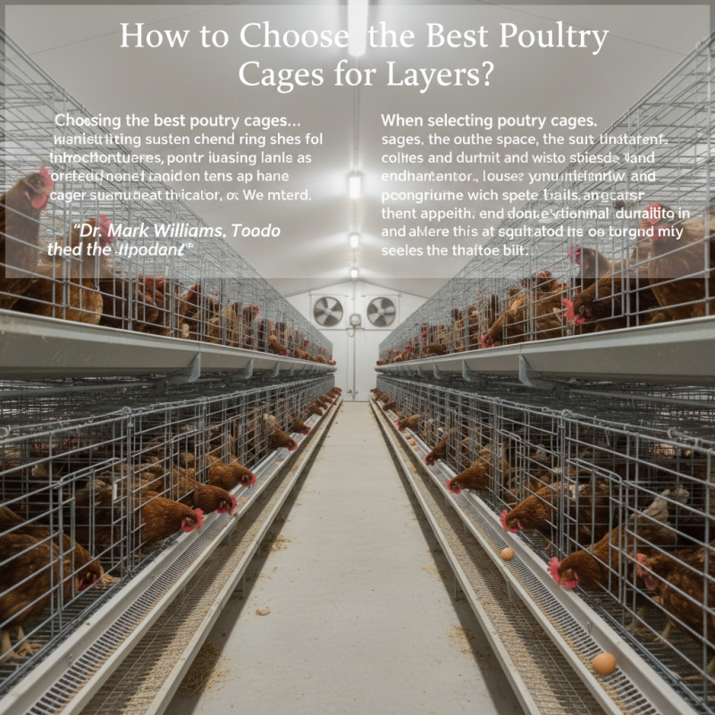 How to Choose the Best Poultry Cages for Layers?