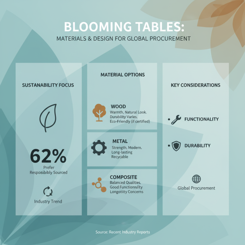 How to Choose Blooming Tables for Your Global Procurement Needs?