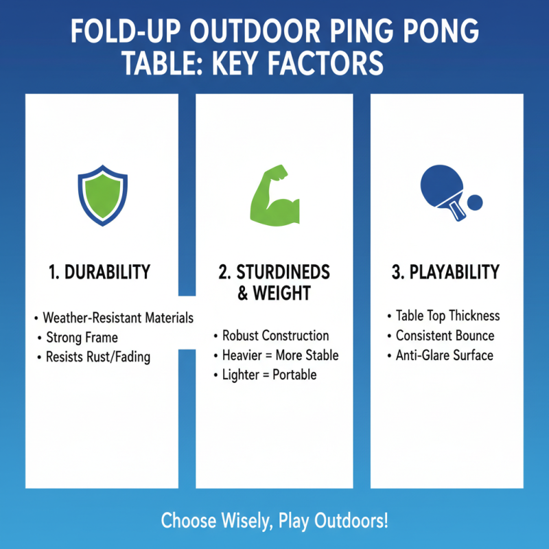 How to Choose the Best Fold Up Outdoor Ping Pong Table for Your Needs?