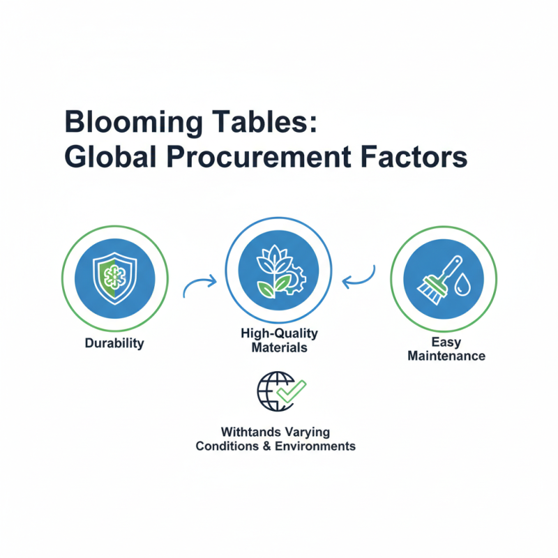 How to Choose Blooming Tables for Your Global Procurement Needs?