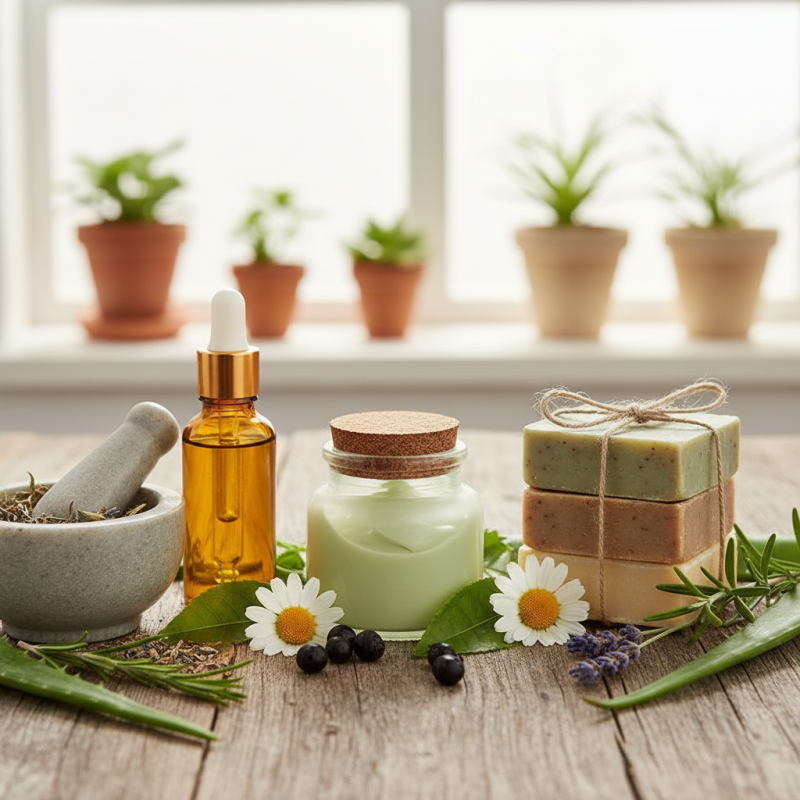 What are the benefits of herbal ingredients in skincare products?