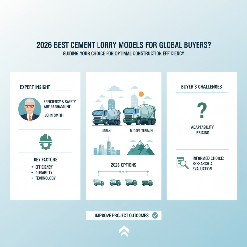 2026 Best Cement Lorry Models for Global Buyers?